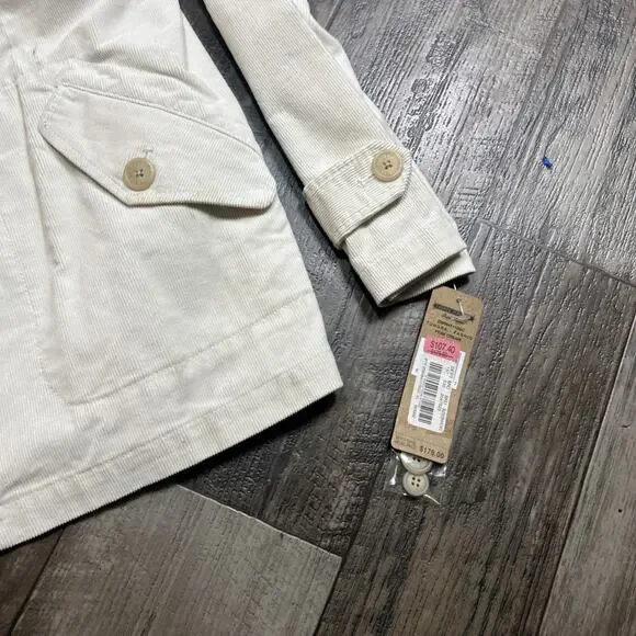 $179 Ralph Lauren Womens Tundra - Fashio Peak Cream Corduroy Jacket XL - Picture 2 of 8